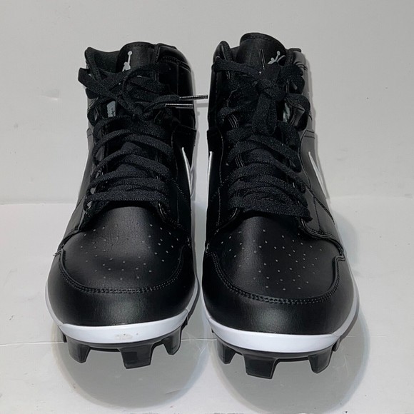 Air Jordan 1 Retro MCS Baseball Cleats Black Molded MEN'S 10 AV5354-001 NEW - Picture 5 of 15